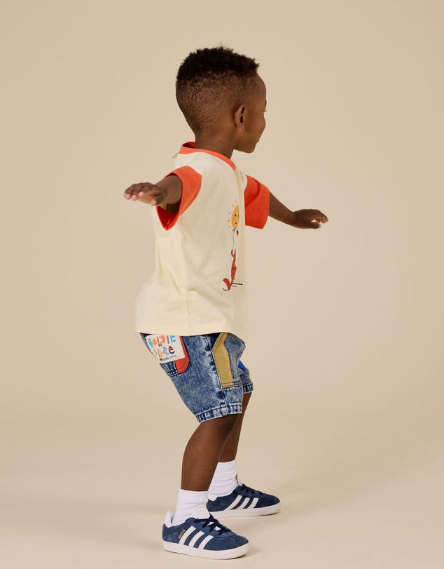Goldie + Ace - Primary Pop Noah Denim Shorts - Babies-Kids