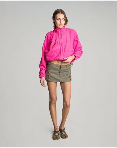 Love and Nostalgia - Burger Queen Polar Fleece Jacket - Bubble Gum