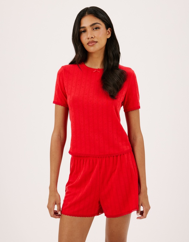 Atmos&Here - Nora Pointelle T-Shirt Shorts Set