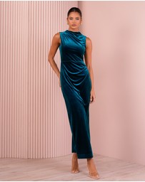 Azzurielle - Moriah High Neck Maxi Gown