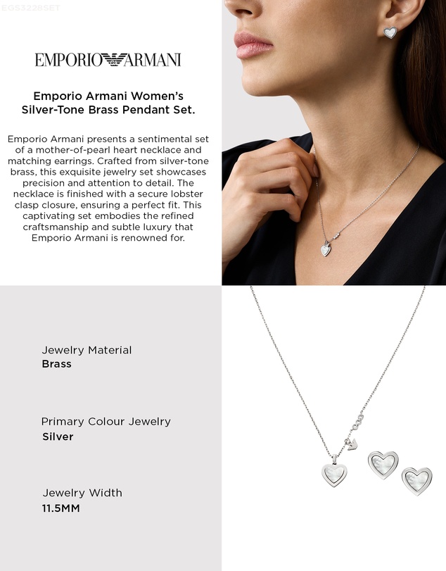 Emporio Armani - Silver Tone Jewellery Set