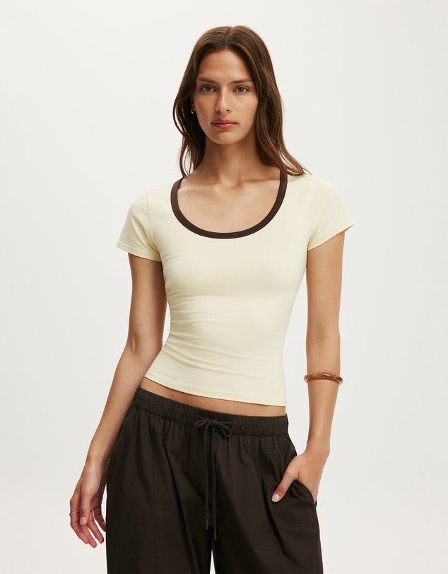 Cotton On - Everyday Smooth Scoop Neck Tee