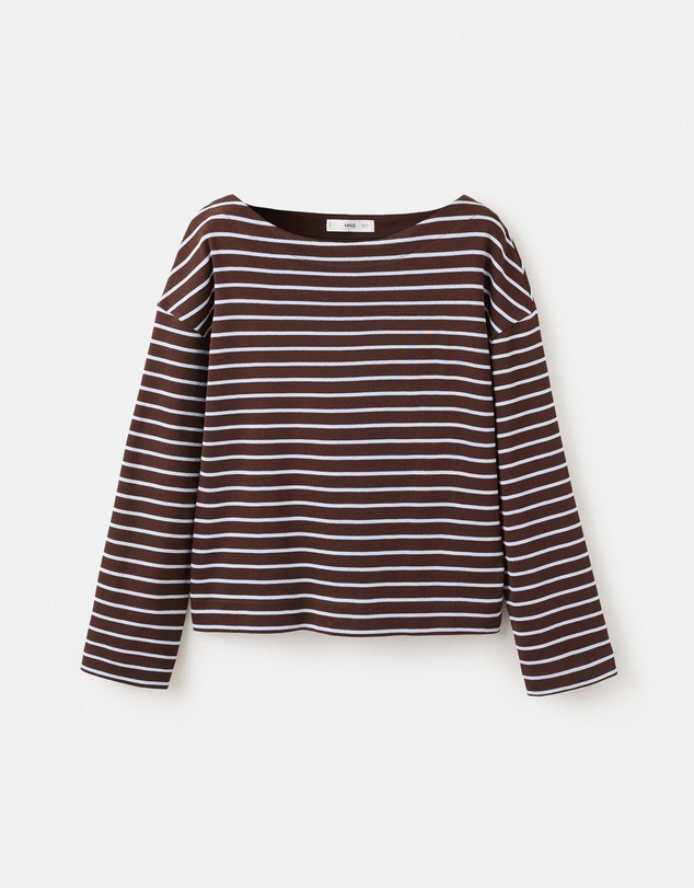 M.N.G - Striped Boat Neck Sweatshirt