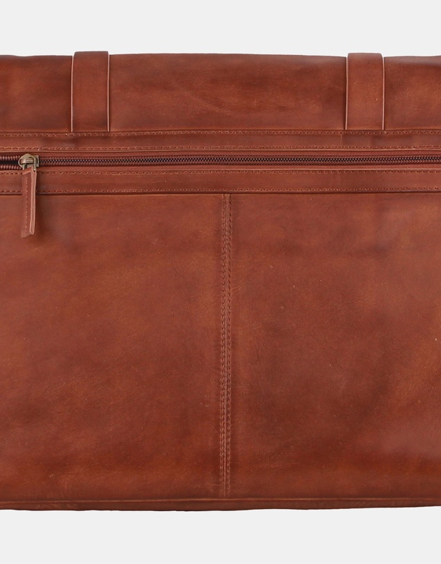 Pierre Cardin - Pierre Cardin Men's Rustic Leather Computer Satchel