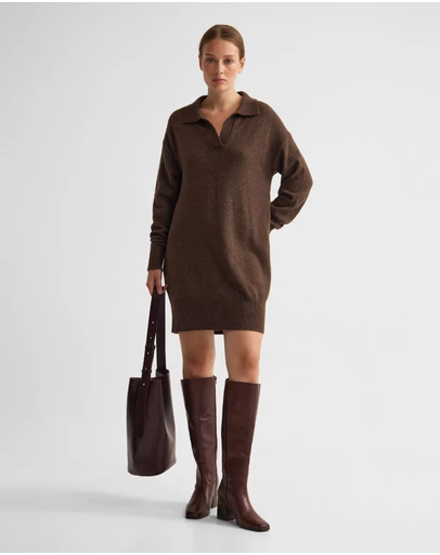 Oxford - Kennedy Wool Blend Polo Dress