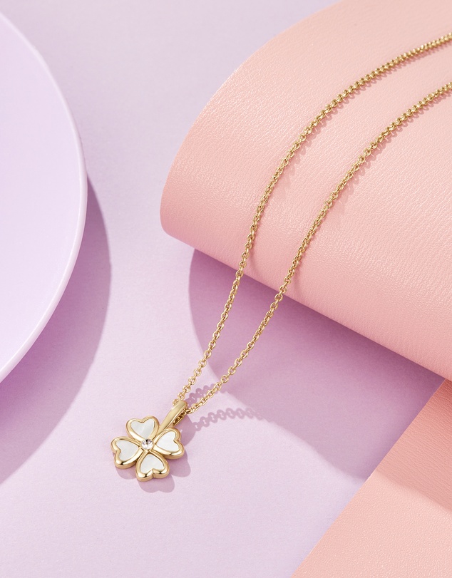 Mestige Kids - Cute as a Clover Necklace - 18K Gold Plated