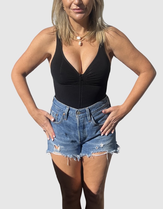 Core Trainer - 3/4 Zip Sculpting Bodysuit