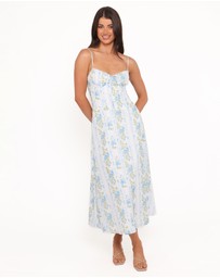 Petal & Pup - Florencia Midi Dress - Blue Floral