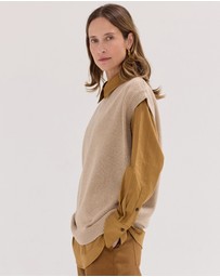 Cloth & Co. - The Crew Neck Vest Brazil Nut