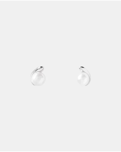 PDPAOLA - La Perla Mini Stud Silver Earrings