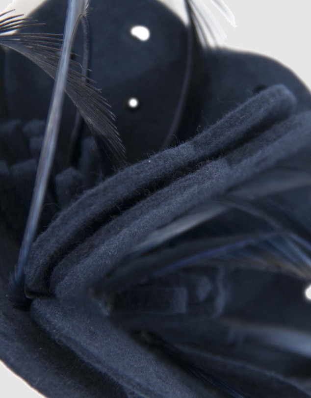 Max Alexander - Felt Navy Flower Fascinator