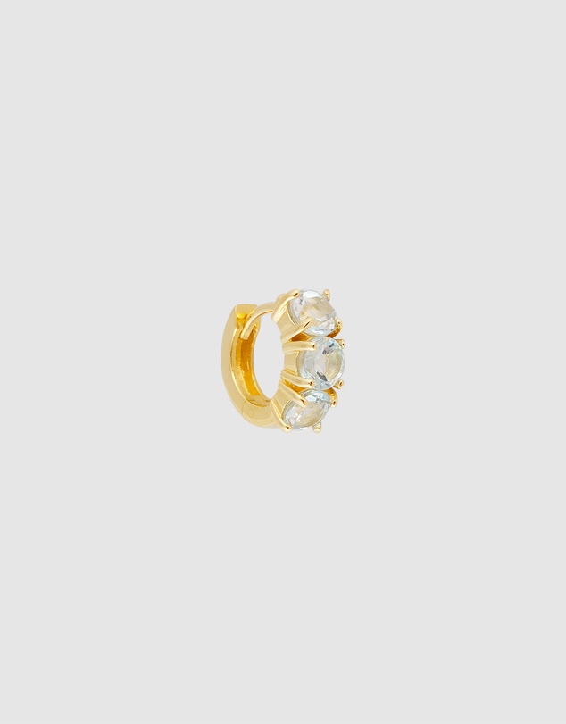 FAIRLEY - Blue Topaz Huggies