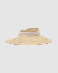 Seed Heritage - Wide Brim Raffia Visor