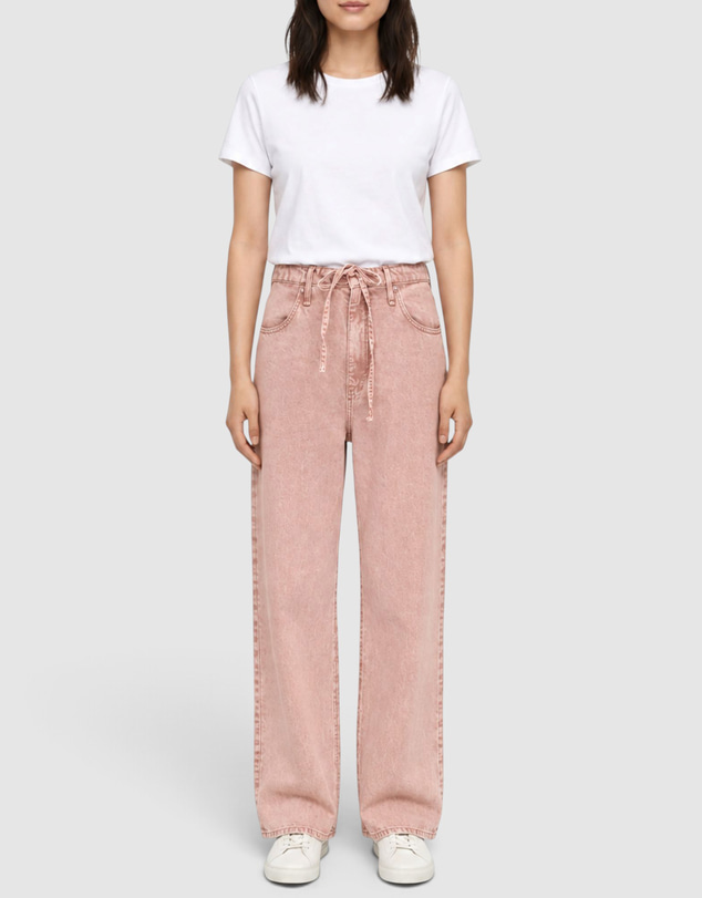 rag & bone - Featherwieght Phoebe Drawstring Wide Jeans