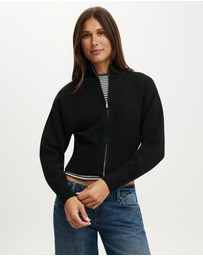 Cotton On - Lotus Cinched Zip Knit