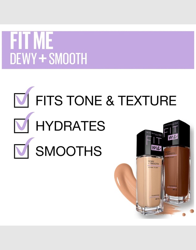 Maybelline - Fit Me Dewy Smooth Luminous Liquid Foundation