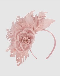 Max Alexander - Modern Dusty Pink Racing Fascinator