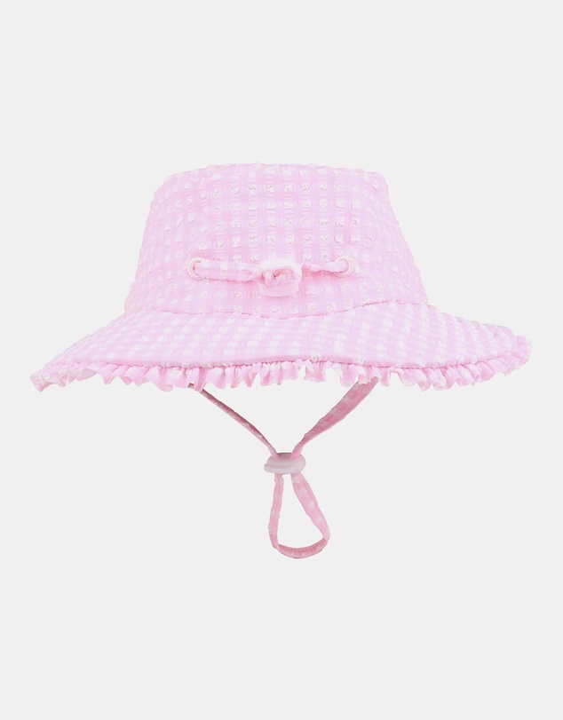Minihaha - Pink Gingham Swim Sunhat - Babies-Teens