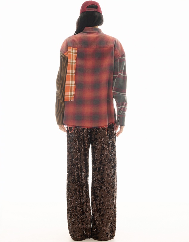 THE TALES - Reworked Pierced Flannel Shirt