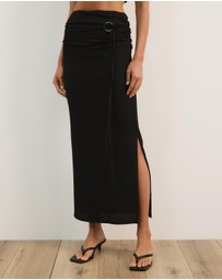 Atmos&Here - Alba Textured Belted Skirt