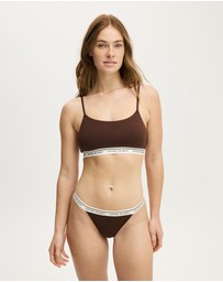 Cotton On Body - Branded Cotton Scoop Bralette