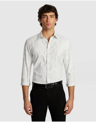 yd. - Valencia Slim Paisley Shirt