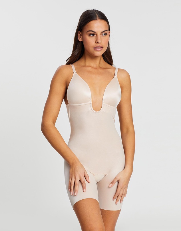 Spanx - SPANXshape™ Suit Your Fancy Plunge Low-Back Mid-Thigh Bodysuit