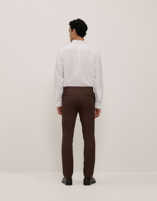 Trenery - Cotton Twill Trouser in Coffee
