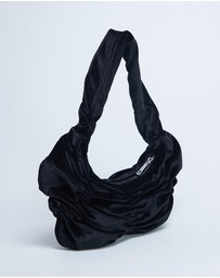 TOPSHOP - Sapphire Ruched Velvet Shoulder Bag