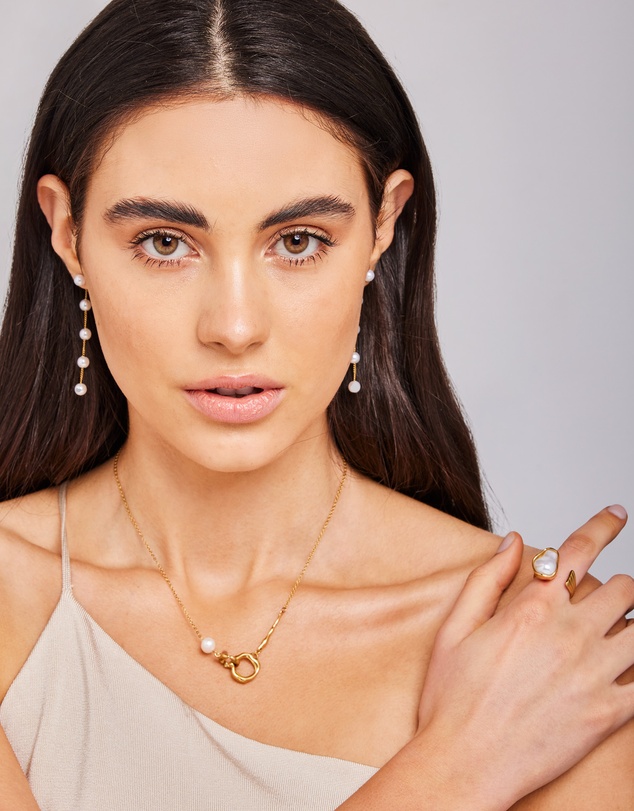 Zoe Olivia - Waterproof Luna Pearl Adjustable Ring