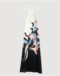 Revibe - Repaired Rebecca Vallance Barbados Breeze Halter Maxi Dress - AU 6