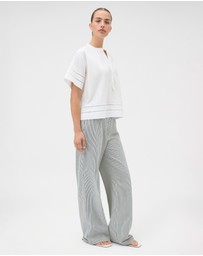 Oroton - Railroad Folk Straight Leg Pants