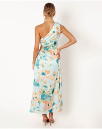 Petal & Pup - Leighton One Shoulder Midi Dress - Light Blue