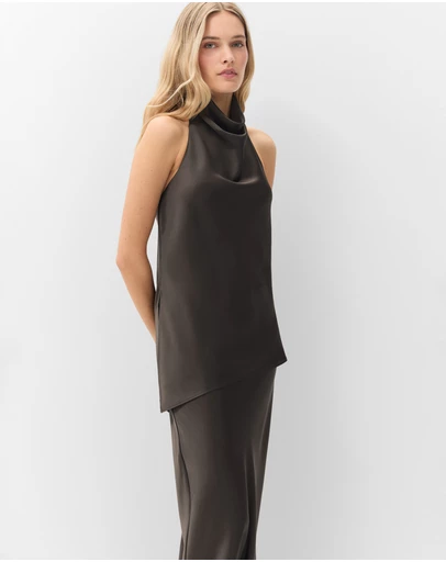 UNISON - Satin Halter Neck Top