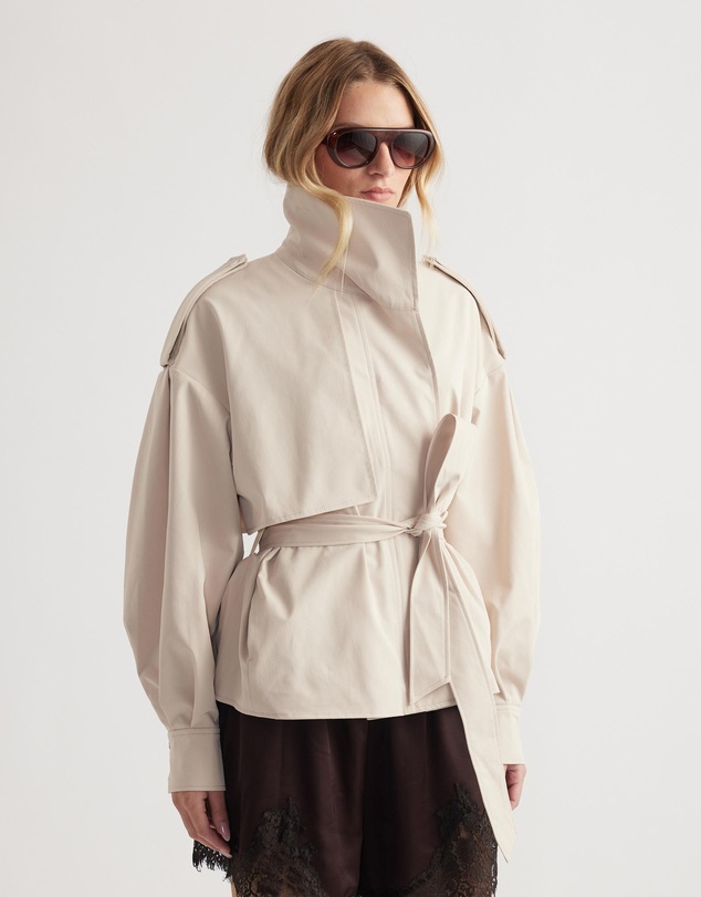 Decjuba - Lila Cropped Trench Coat