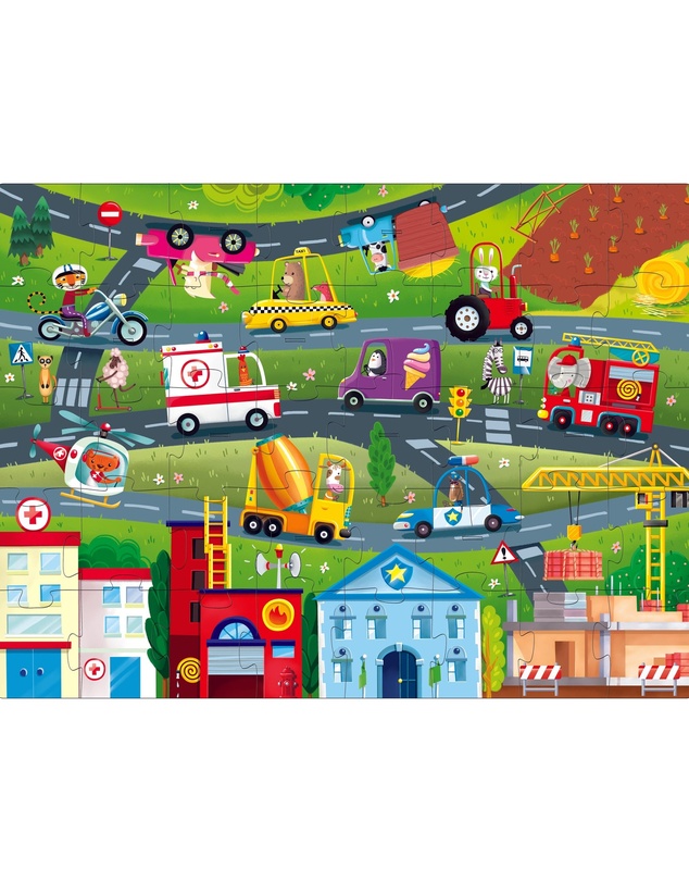 Sassi - 3D Puzzle And Book Learn Colours Vehicles