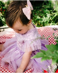 Fleur Harris - 'The Magic Faraway Tree' Sequin Fairy Dress Baby in Lilac