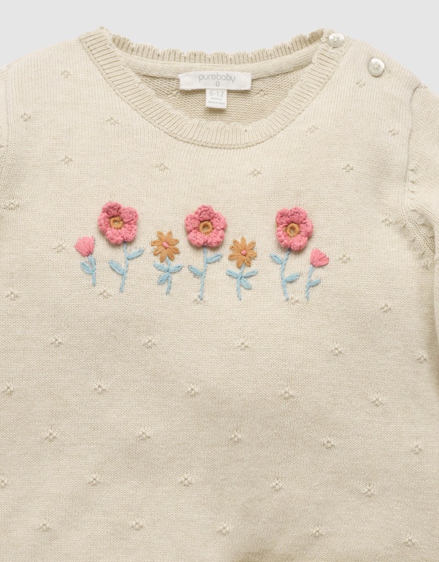 Purebaby - Scalloped Knit Set -Kids-Babies