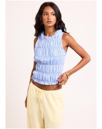 Subtitled - Brooke Contrast Shirred Top
