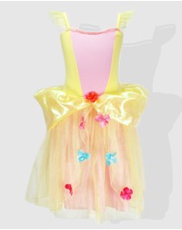 Pink Poppy - Yellow Flower Fairy Magic Sparkle Dress