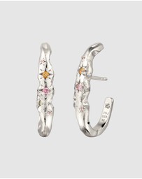 Haze & Glory - ICONIC EXCLUSIVE - Celestial Molten Hoop Earrings in 925 Sterling Silver