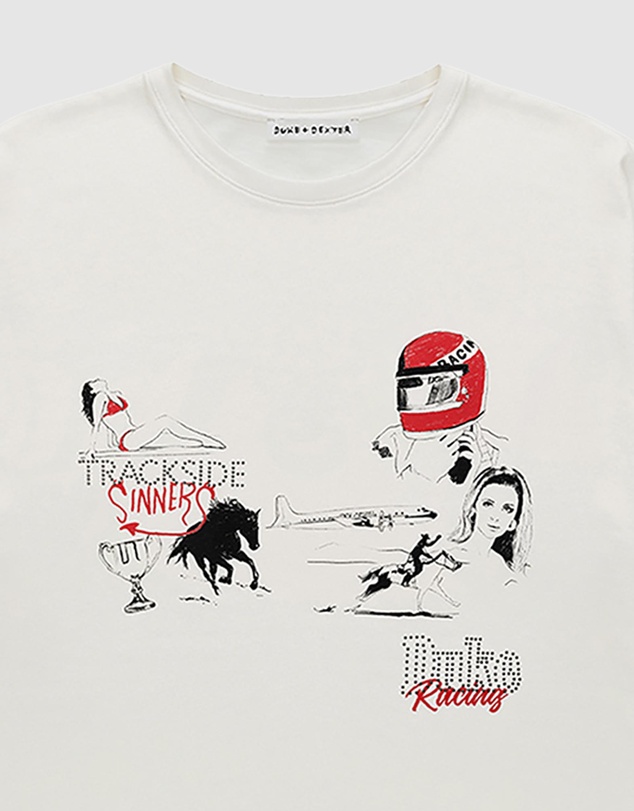 Duke + Dexter - DR4 Smoke Vintage White T-Shirt