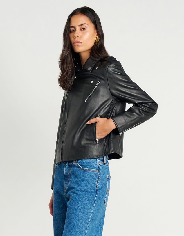 Jag - Leather Biker Jacket