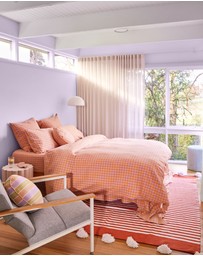 Mosey Me - Kumquat Bloom Seersucker Quilt Cover