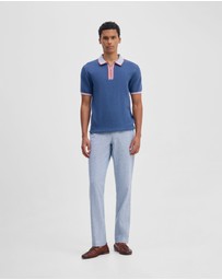 Oxford - Holden Zip Neck Knitted Polo