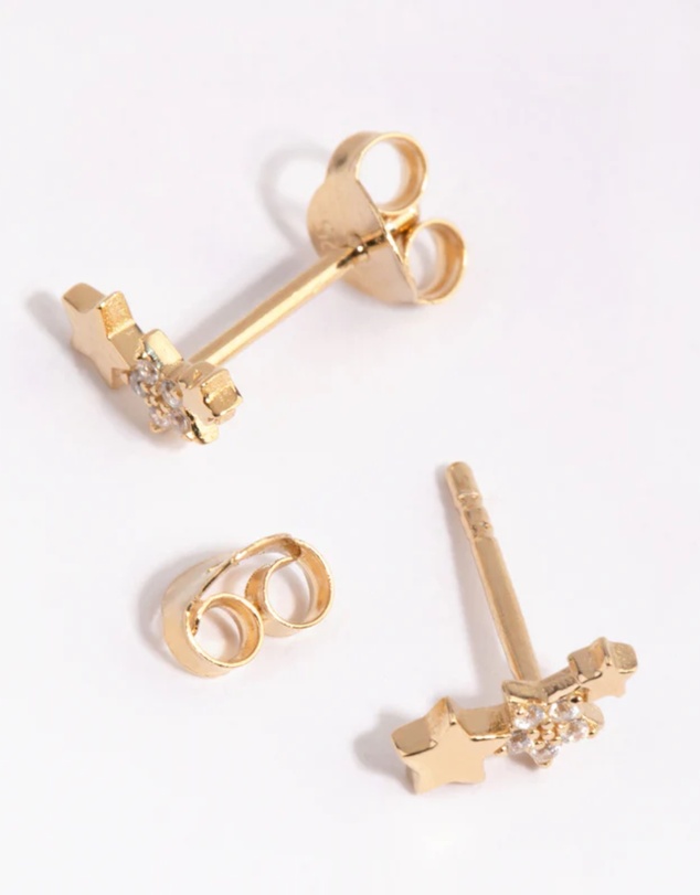 Lovisa - Gold Plated Sterling Silver Star Cluster Stud Earrings