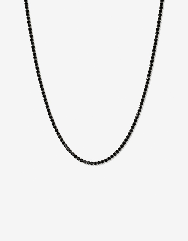 Michael Hill - Black Spinel Tennis Necklace in Sterling Silver