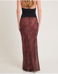 Alice In The Eve - Umah Snake Sheer Maxi Skirt