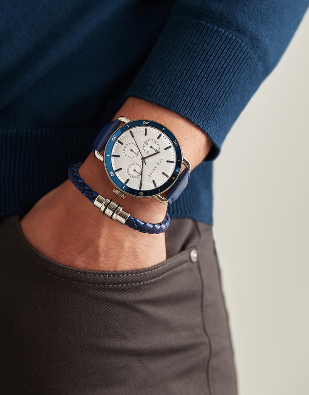 Ted Baker - Margarit 46mm Blue Leather Watch