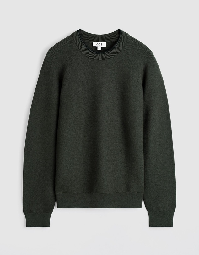 COS - Contrast-Tipped Crew-Neck Jumper